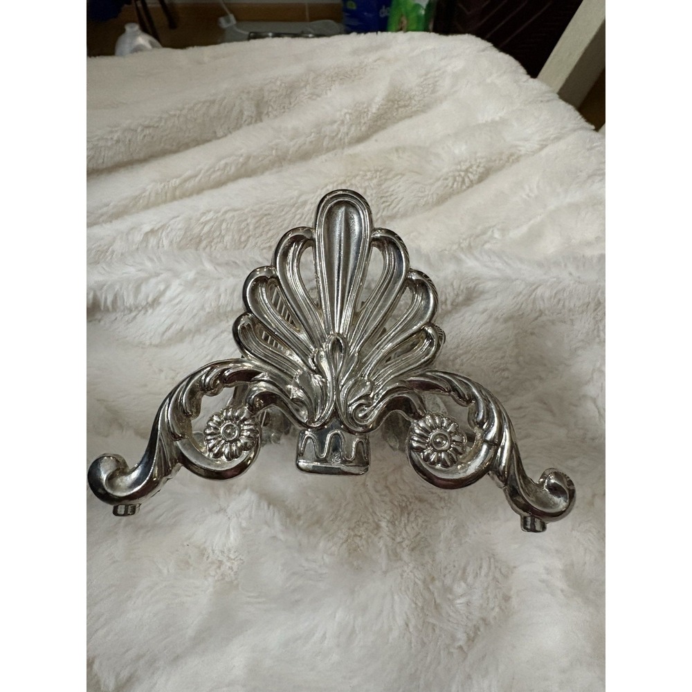 Vintage Buffet Silver Plate Knife Rest Caddy Silverware Holder